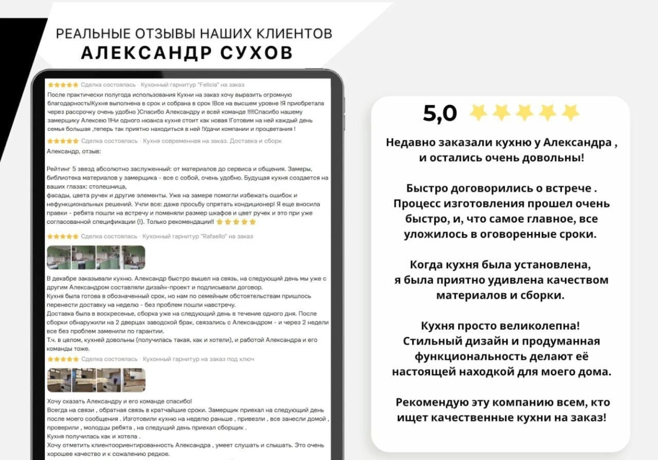 Кухня на заказ любые проекты